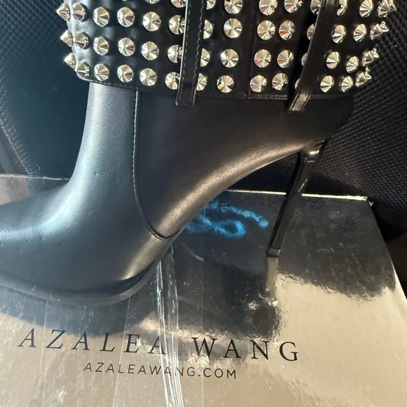 Azalea Wang Marlena Black Studded Knee High boots - Picture 7 of 7